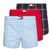 Boxer da uomo Tommy Hilfiger Woven Boxer Print 3 pack rwb foulard/med red/rwb w chck