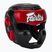 Casco da boxe Fairtex Diagonal Vision - Copertura totale della testa nero/rosso