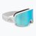 Red Bull SPECT Rush bianco/blu ghiaccio neve/fumo con occhiali da sci a specchio blu