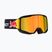 Red Bull SPECT Neon occhiali da sci nero/arancio con specchio rosso