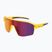 Occhiali da sole Red Bull SPECT Dundee matt clear yellow/ smoke with red-purple mirror