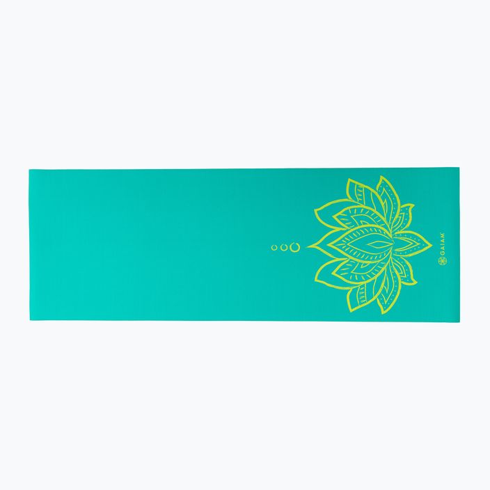 Gaiam tappetino yoga Lotus turchese 6 mm verde 62344 3