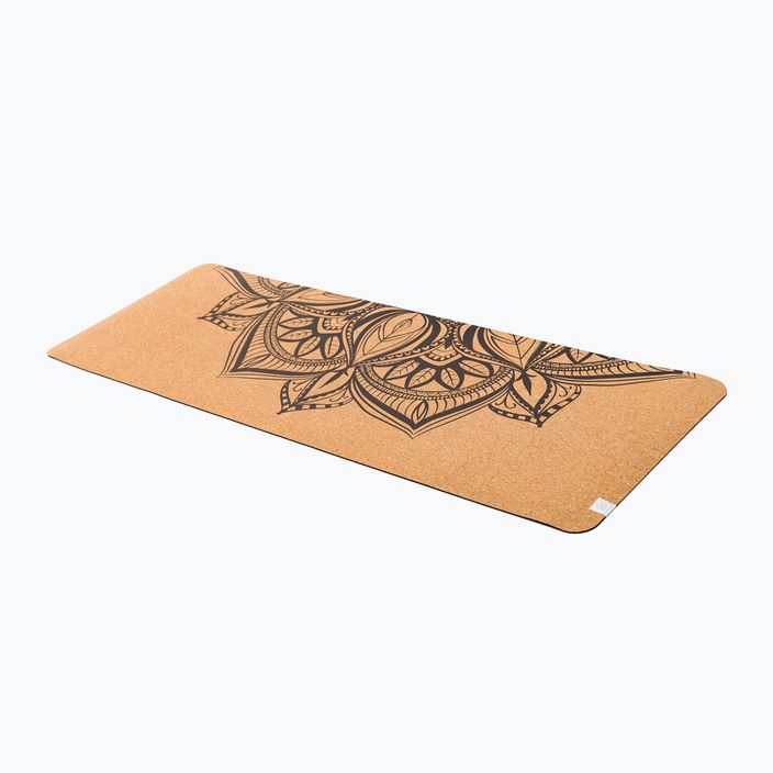 Gaiam tappetino yoga Mandala in sughero stampato 5 mm marrone 63495