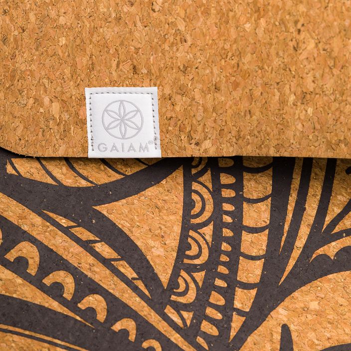 Gaiam tappetino yoga Mandala in sughero stampato 5 mm marrone 63495 4
