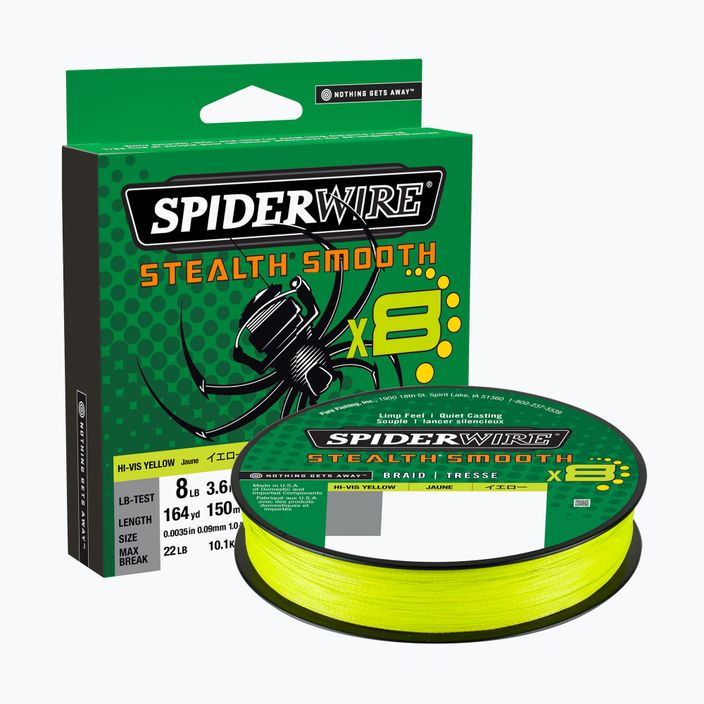 SpiderWire Stealth 8 treccia da spinning 150 m giallo hi-vis 2