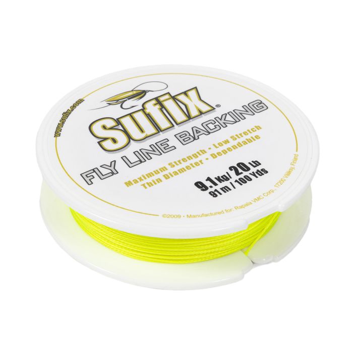 Sufix Fly Line Backing linea di spinning giallo neon 2