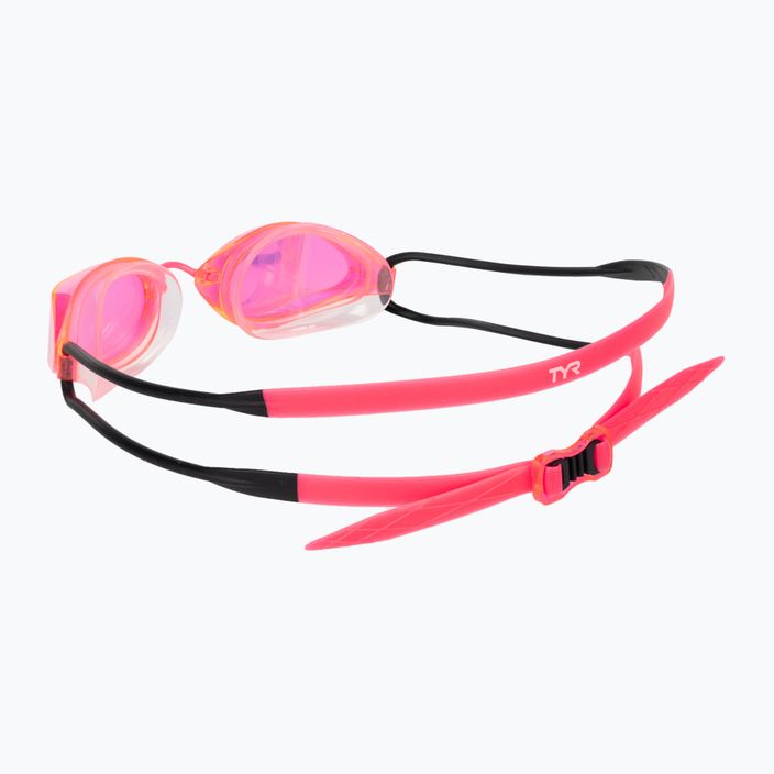 Occhiali da nuoto TYR Tracer-X Racing Mirrored rosa/nero 4