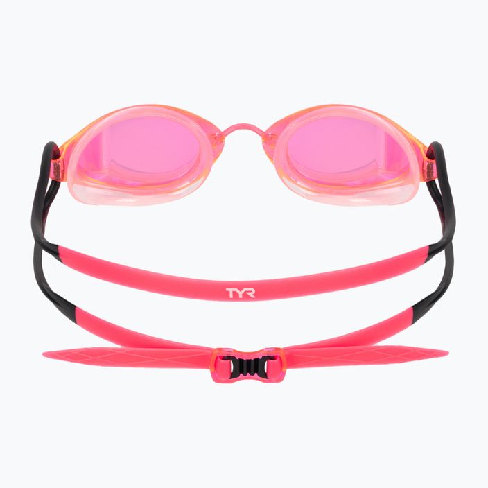 Occhiali da nuoto TYR Tracer-X Racing Mirrored rosa/nero 5