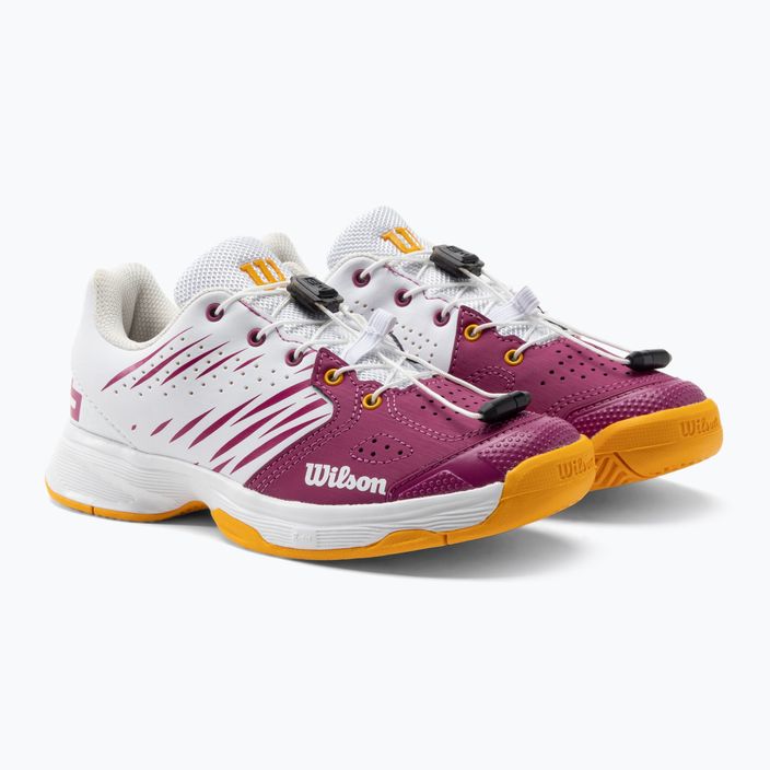 Wilson Kaos 2.0 Jr scarpe da tennis per bambini bianco e rosa WRS329090 5