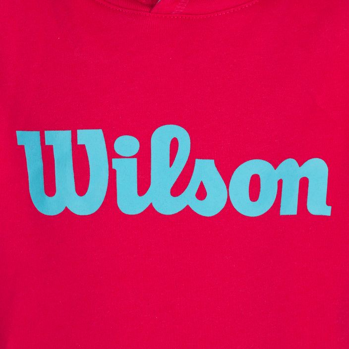 Felpa Wilson Tennis Script Cotton PO da bambino con cappuccio rosa WRA769221 3