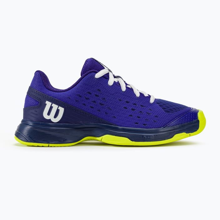 Scarpe da tennis Wilson Rush Pro L Jr per bambini blu/blu/giallo sicurezza 2