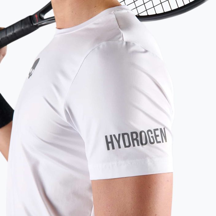 Maglietta da tennis da uomo HYDROGEN Basic Tech Tee bianco 3