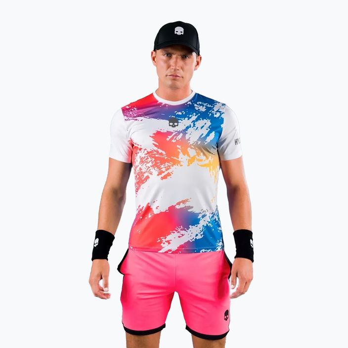 Camicia da tennis da uomo HYDROGEN Brush Tech bianco 2