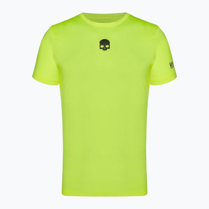 Camicia da tennis HYDROGEN Basic Tech Tee da uomo, giallo fluorescente 4