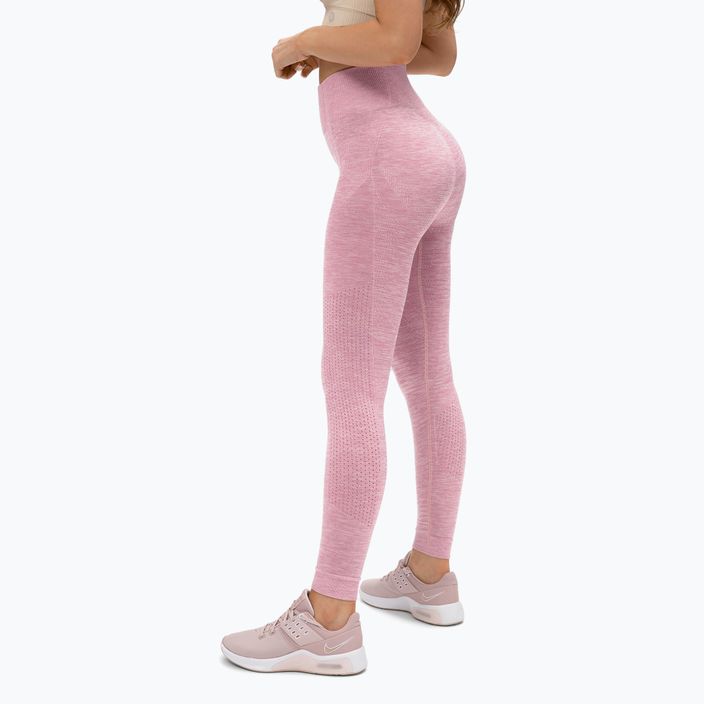 Leggings da allenamento donna Gym Glamour senza cuciture rosa ombreggiato 3
