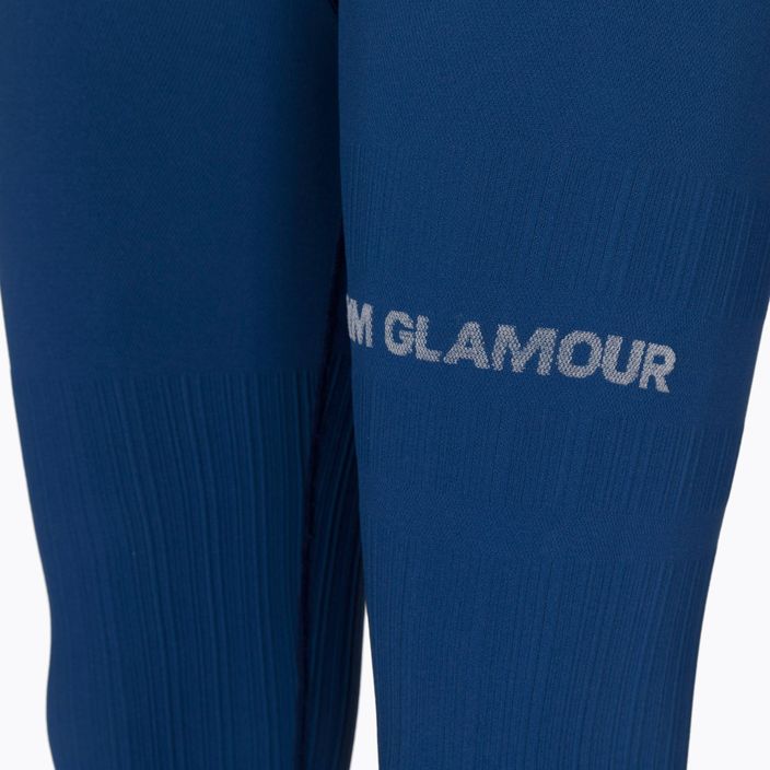 Leggings da allenamento donna Gym Glamour Push Up blu classico 7