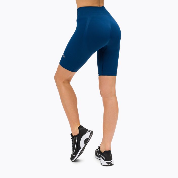 Pantaloncini da allenamento da donna Gym Glamour Push Up classici blu 3
