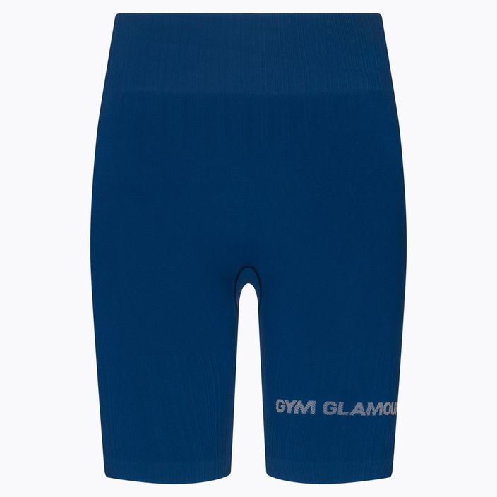 Pantaloncini da allenamento da donna Gym Glamour Push Up classici blu 6