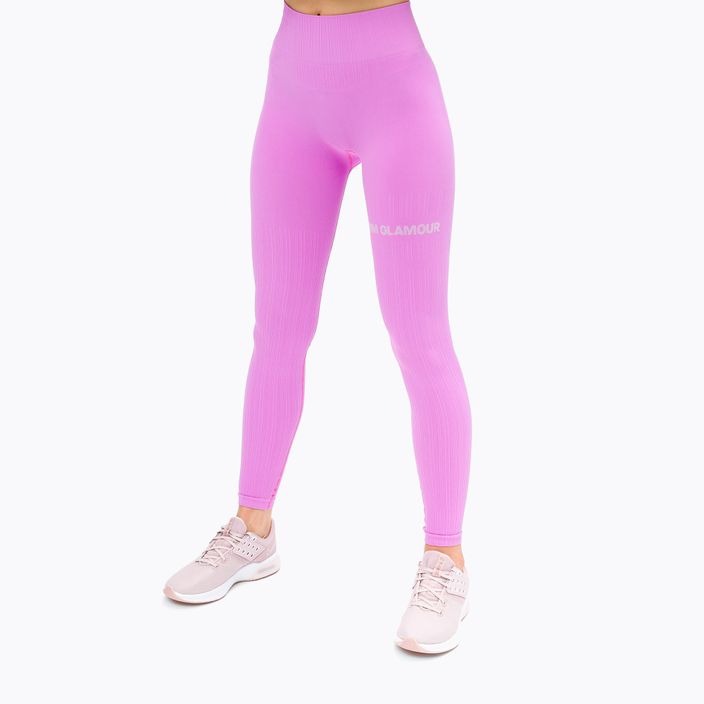 Leggings da allenamento da donna Gym Glamour Push Up rosa
