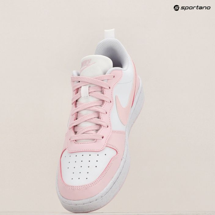 Scarpe Nike Court Borough Low Recraft in schiuma bianca/rosa 9