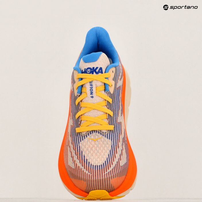 HOKA Clifton 9 scarpe da corsa per bambini ultramarine/elettrico mandarino 16