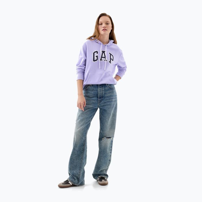 Felpa con cappuccio GAP Heritage French Logo Donna, fresca di lavanda 2