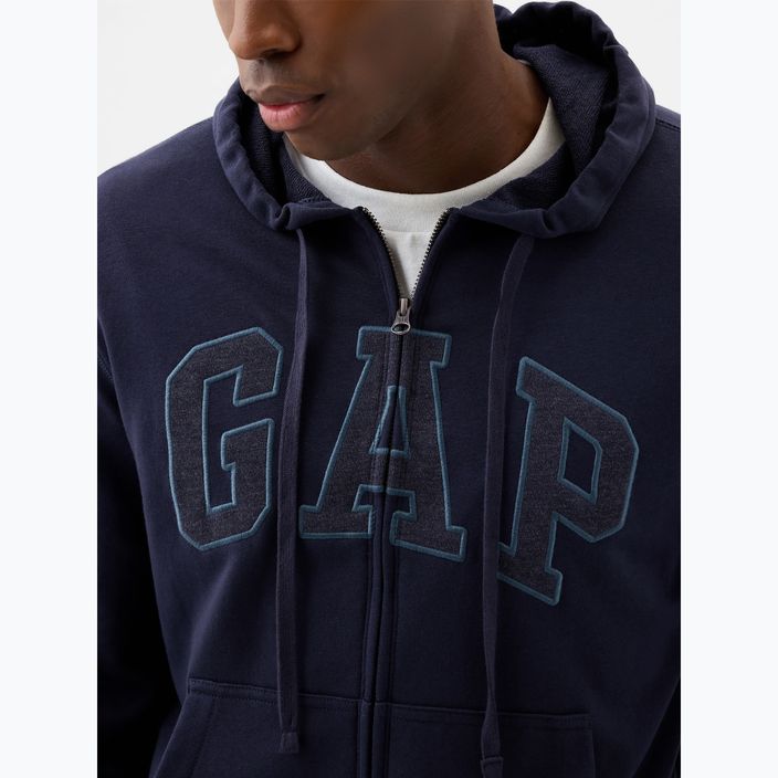 Felpa da uomo GAP Heritage French Terry Fullzip Logo blu navy 4