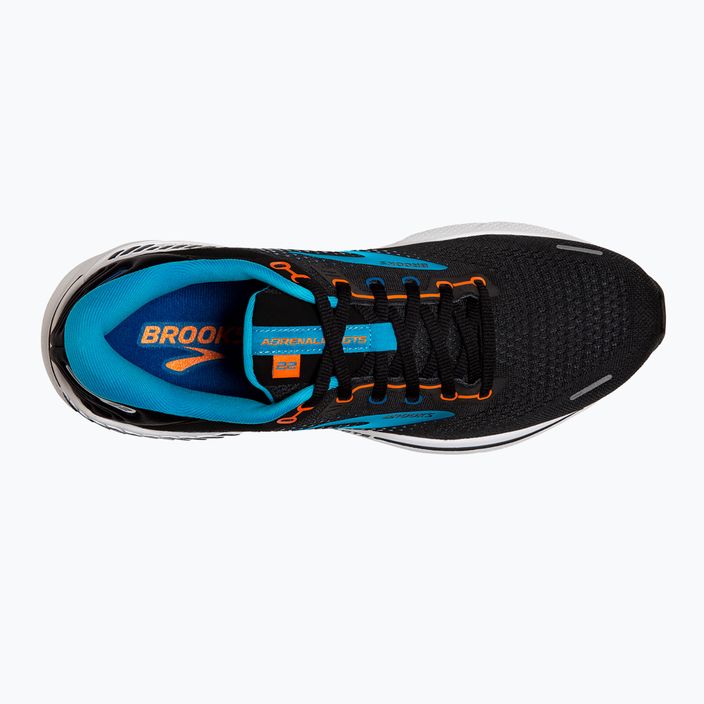 Scarpe da corsa da uomo Brooks Adrenaline GTS 22 nero/blu/arancione 14