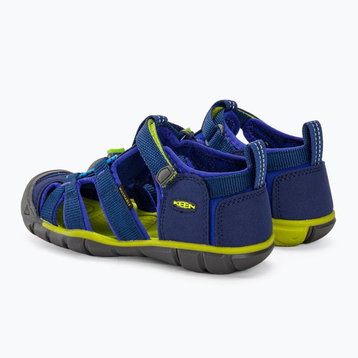 KEEN Seacamp II CNX sandali per bambini blu scuro/cartreuse 3