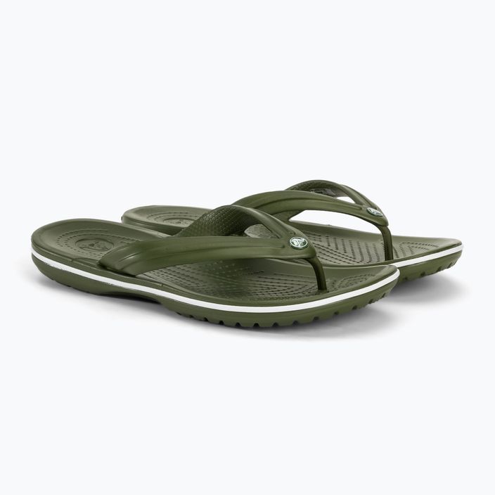 Crocs Crocband Flip verde militare/bianco infradito 4