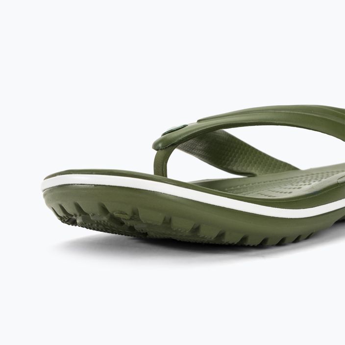 Crocs Crocband Flip verde militare/bianco infradito 8