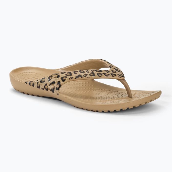 Infradito Crocs Kadee II Leopard/Gold da donna