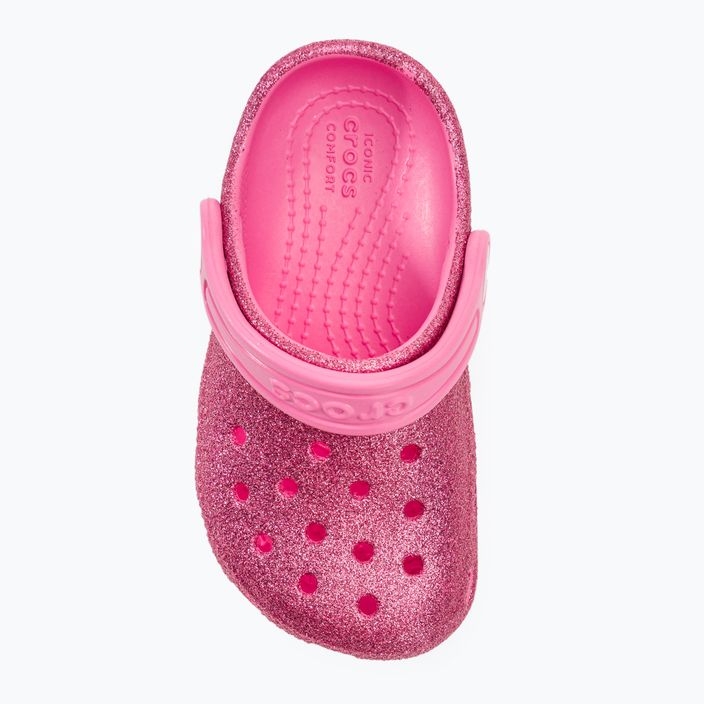 Crocs Classic Glitter Clog T rosa limonata infradito per bambini 7