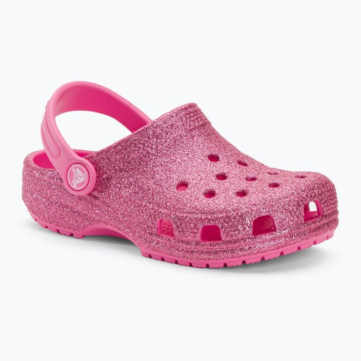 Crocs Classic Glitter Clog rosa limonata infradito per bambini 2
