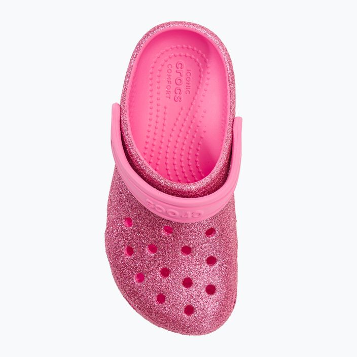 Crocs Classic Glitter Clog rosa limonata infradito per bambini 7
