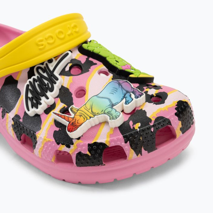 Crocs Ron English Party Animals Classic Clog Bambini Ciabatte rosa limonata/multi 9