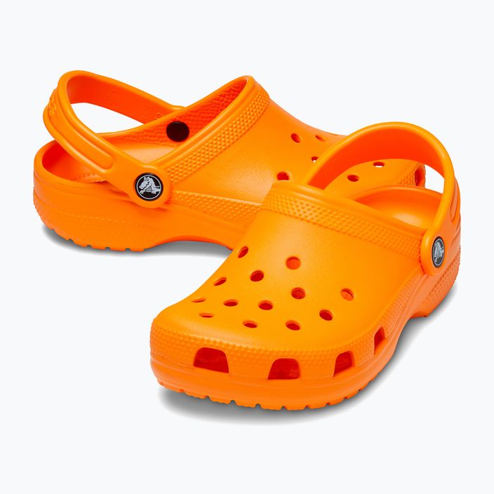 Infradito Crocs Classic Clog T arancione zing per bambini 11