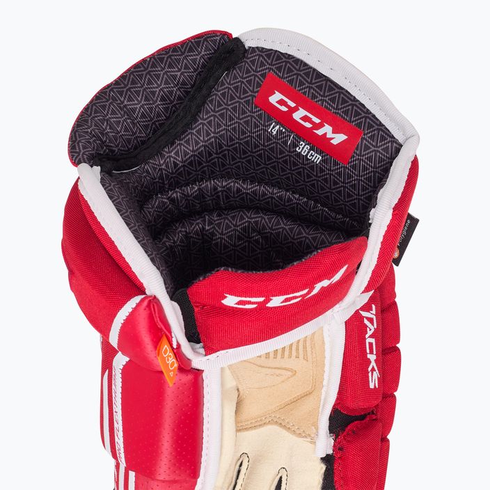 Guanti da hockey CCM Tacks 4R Pro2 SR rosso 4