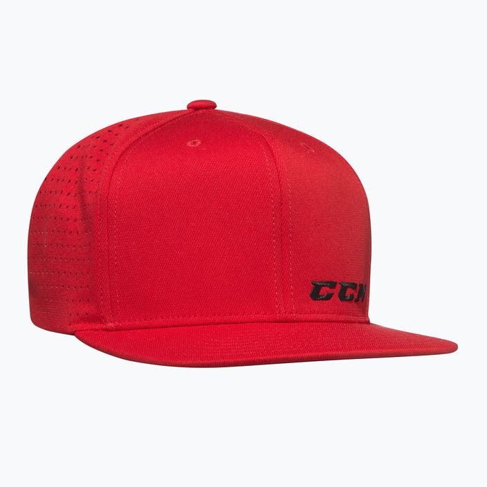 Cappello da baseball CCM Small Logo Flat Brim SR rosso