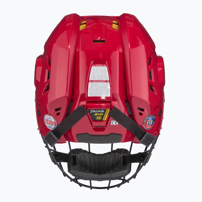 Casco da hockey CCM Tacks 210 Combo rosso 4