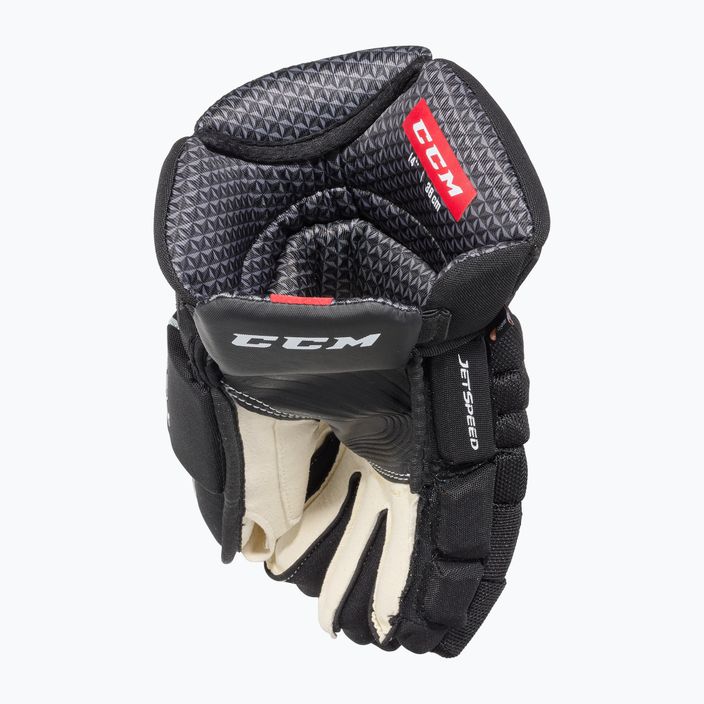 Guanti da hockey CCM JetSpeed FT4 SR nero/bianco 4