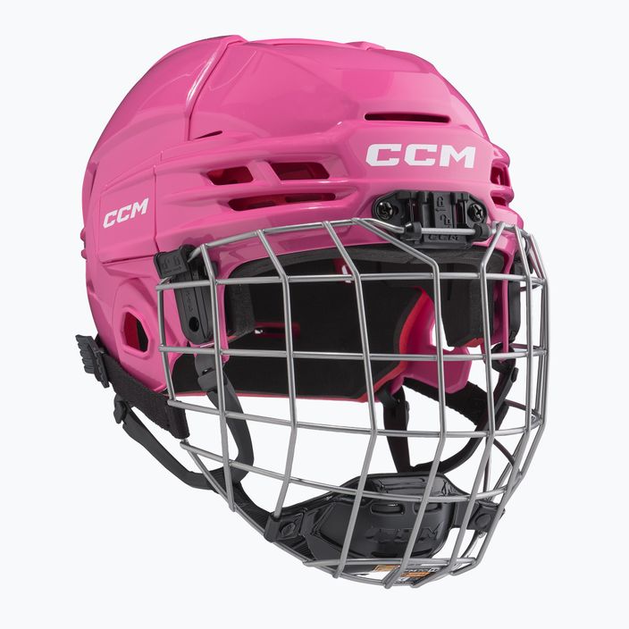 Casco da hockey per bambini CCM Tacks 70 Combo rosa