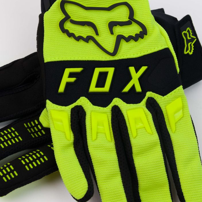 Guanti da ciclismo da uomo Fox Racing Dirtpaw giallo fluorescente 4