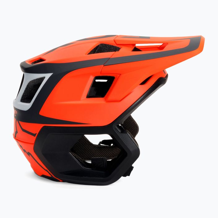 Casco da bici Fox Racing Dropframe Pro Dvide arancione 3