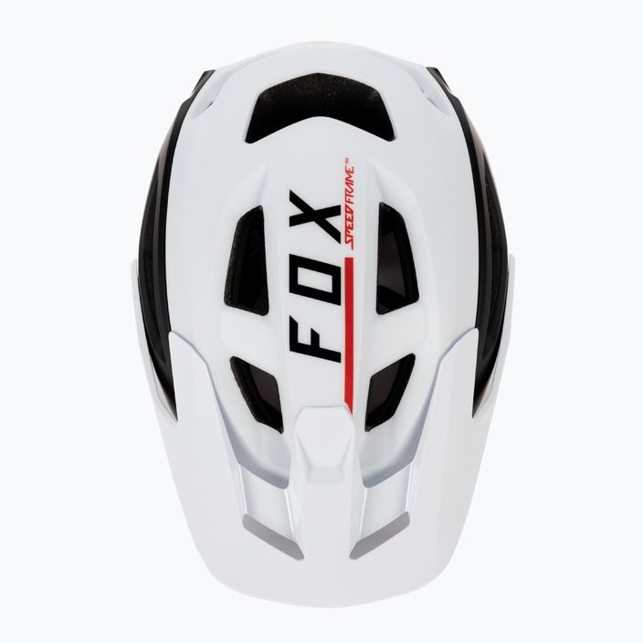 Fox Racing Speedframe Pro Blocked casco da bici bianco/nero 6