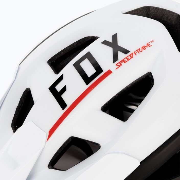 Fox Racing Speedframe Pro Blocked casco da bici bianco/nero 7