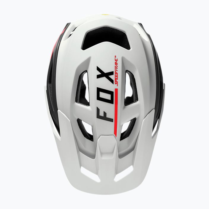 Fox Racing Speedframe Pro Blocked casco da bici bianco/nero 12