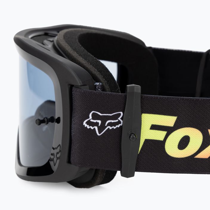 Fox Racing Main Statk+ nero/rosso/fumo occhiali da ciclismo 6