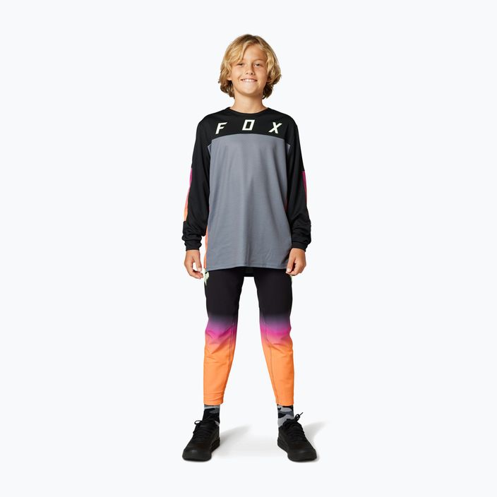 Pantaloni da ciclismo per bambini Fox Racing Flexair Race Day glo arancione
