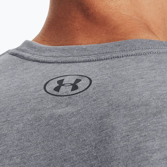 Maglietta Under Armour Sportstyle Logo da uomo in acciaio, erica chiara/nero 4